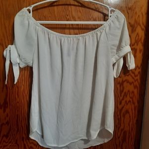 White dressy off shoulder top